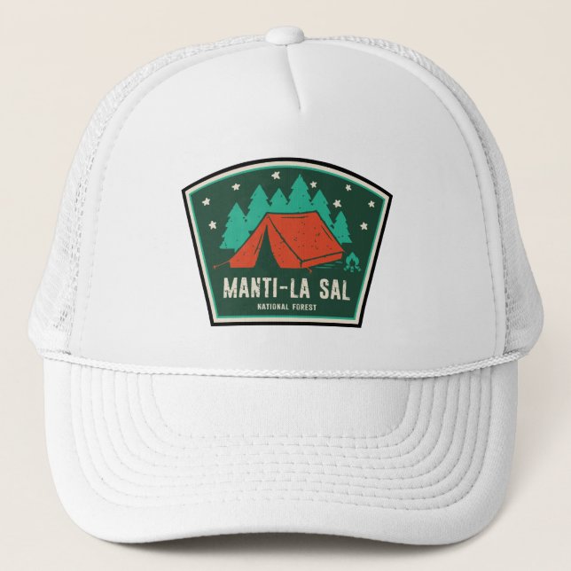 Manti-La Sal National Forest Camping Trucker Hat (Front)