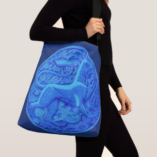 manticore in blue crossbody bag