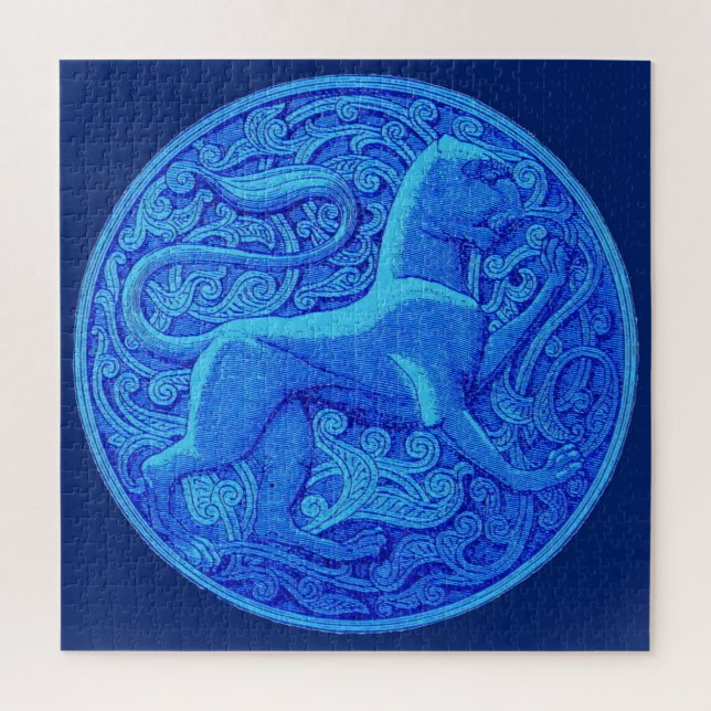manticore in blue jigsaw puzzle (Vertical)