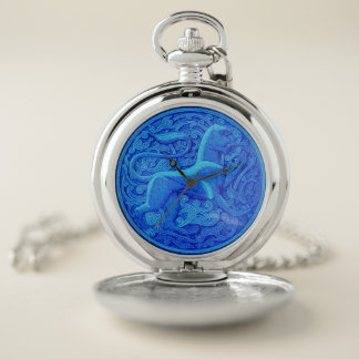 manticore in blue pocket watch