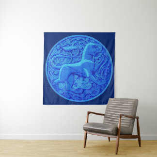 manticore in blue tapestry