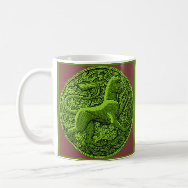 manticore in green coffee mug (Left)