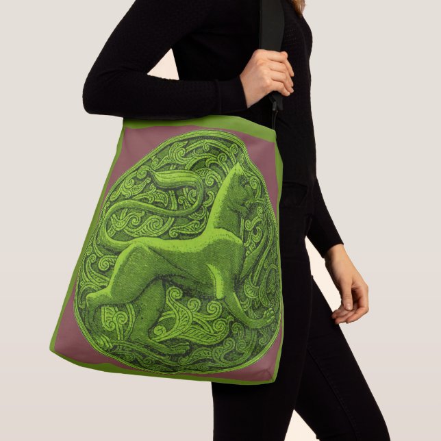 manticore in green crossbody bag (Close Up)