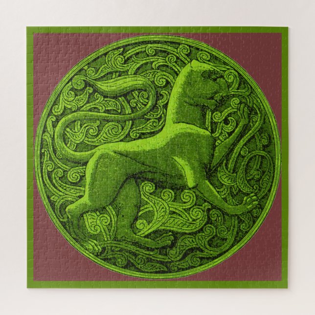 manticore in green jigsaw puzzle (Vertical)
