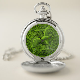 manticore in green pocket watch
