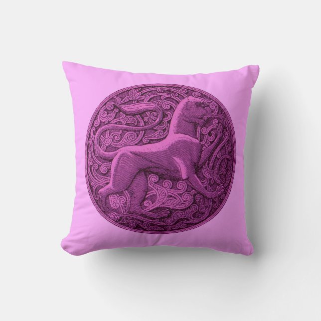 manticore in purple throw pillow (Front)