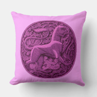 manticore in purple throw pillow