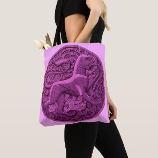 manticore in purple tote bag