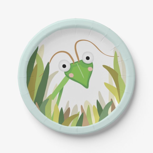 Mantis Bug Insect Paper Plate Outdoor Party (Front)