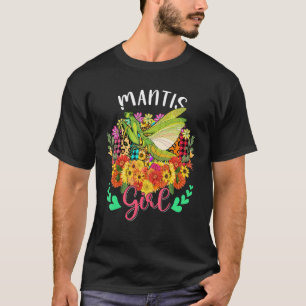 Mantis Insect Bow Tie Flowers Costume Family Girl T-Shirt