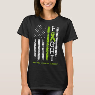Mantle Cell Lymphoma Warrior Us Flag T-Shirt
