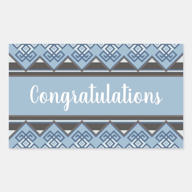 Manto Andino Azul Rectangular Sticker (Front)