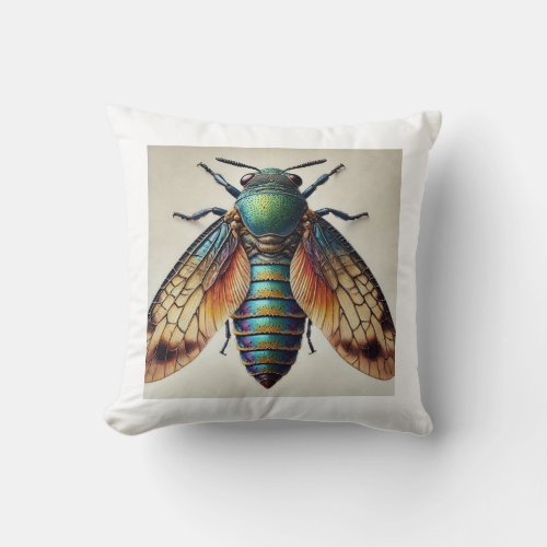 Mantophasmatodea Insect Dorsal View 200624IREF104  Throw Pillow