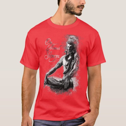 Mantra Majestic Shiva in Eternal meditation Black  T_Shirt