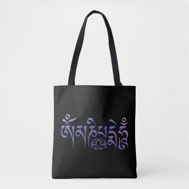 Mantra Purple Watercolor Tote Bag (Front)