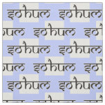 Mantra SO HUM - flat black &amp; white contour Fabric