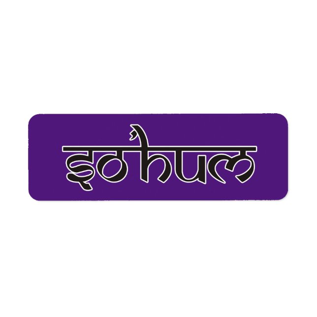 Mantra SO HUM - flat black & white contour Label (Front)