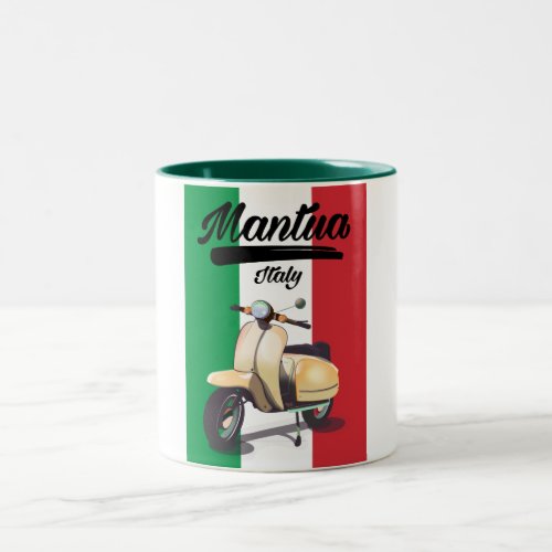 Mantua Italy travel poster Two_Tone Coffee Mug