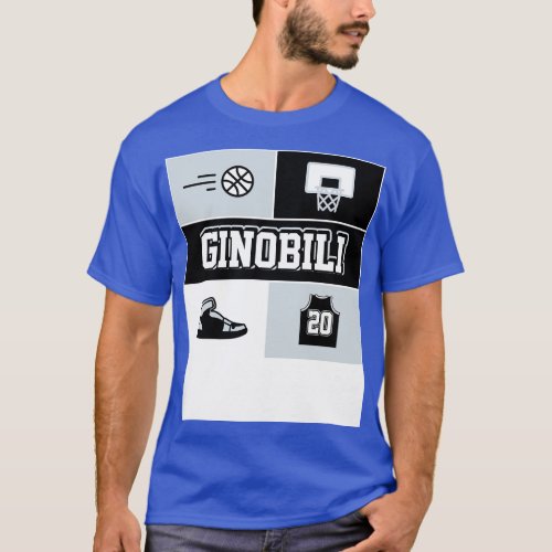 Manu Ginobili 20 San Antonio Spurs T_Shirt