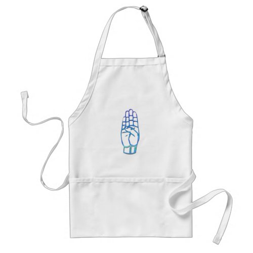 Manual Alphabet Letter B Adult Apron