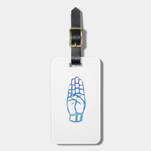 Manual Alphabet Letter B Luggage Tag