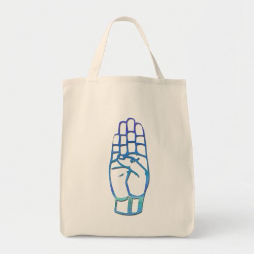 Manual Alphabet Letter B Tote Bag