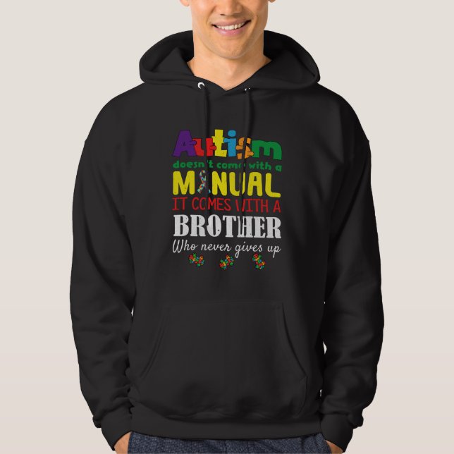 Manual Brother Puzzle Special Autism Awareness Hoodie (Front)