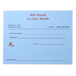 Manual Prescription Pad (Large - Blue) Memo Notepad