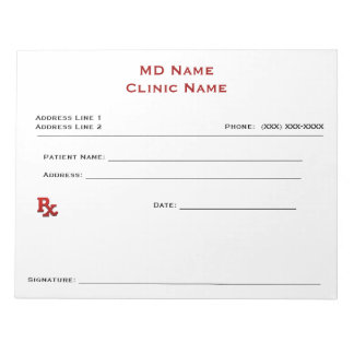 Manual Prescription Pad (Large - White)