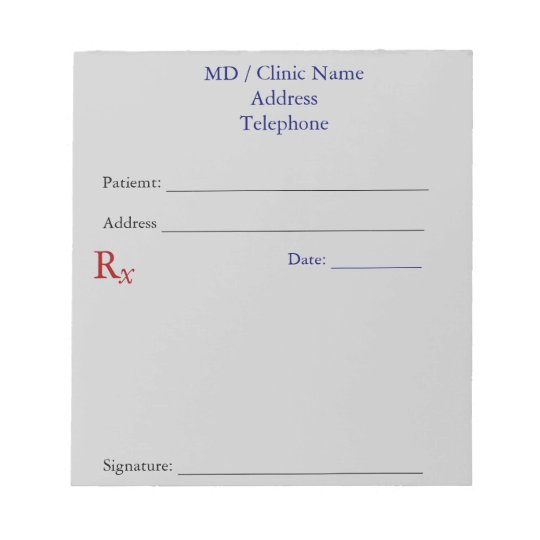 Manual Prescription Pads (Gray)
