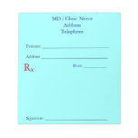 Manual Prescription Pads (Light Blue) Note Pads