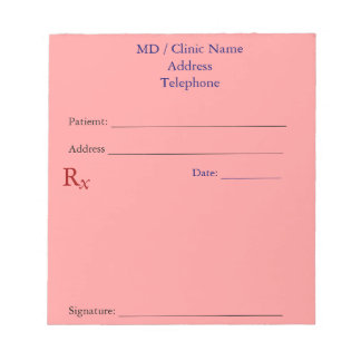 Manual Prescription Pads (Light Pink)