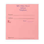 Manual Prescription Pads (Light Pink) Notepad