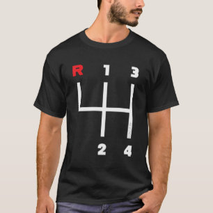 Manual Transmission Gear Shifter Pattern 4 Speed T-Shirt