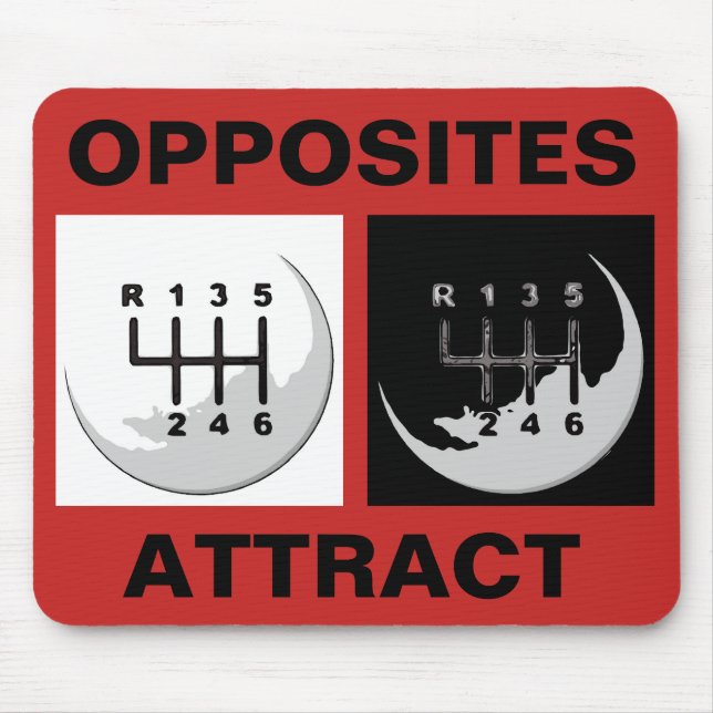 MANUAL Transmission - OPPOSITES ATTRACT Mouse Pad (Front)