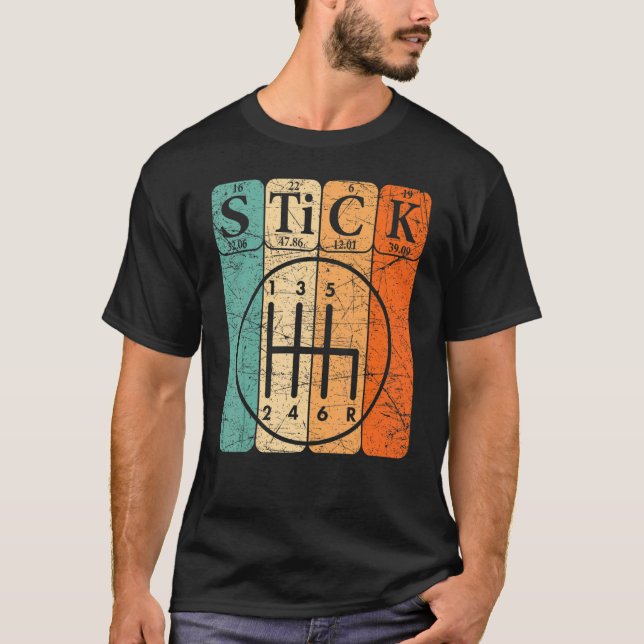 Manual Transmission Periodic Table Elements Gearbo T-Shirt (Front)