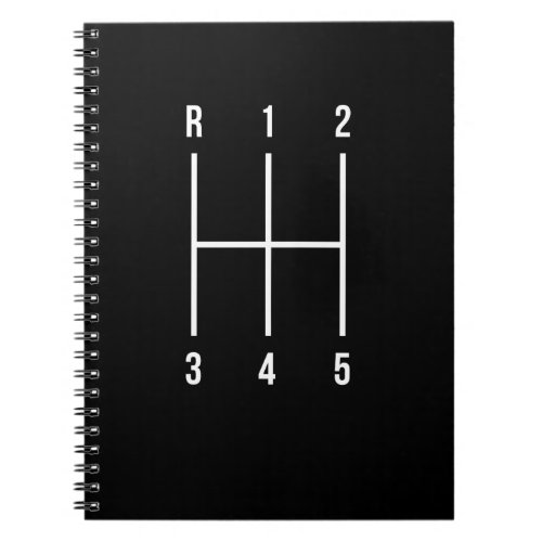 Manual Transmission Stick Shift Car Racing Apparel Notebook