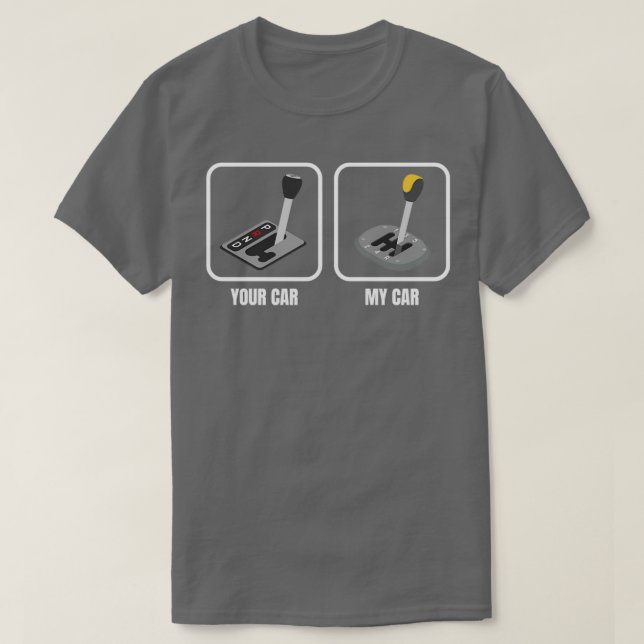 Manual Transmission Stick Shift T-Shirt (Design Front)