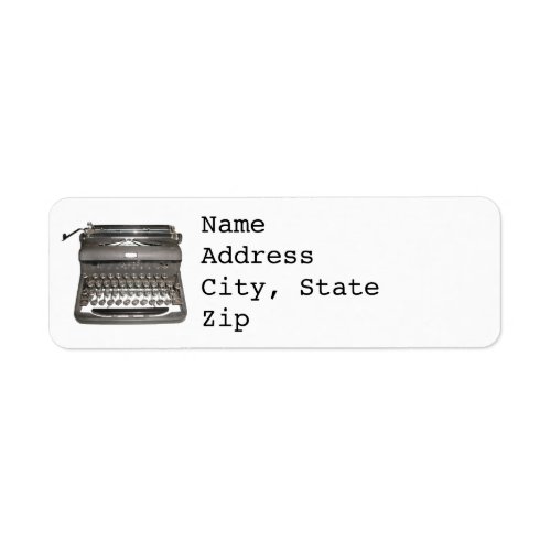 Manual Typewriter Address Labels