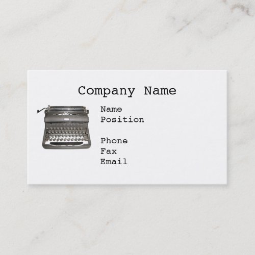 Manual Typewriter Business Cards