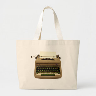 Manual Typewriter Large Tote Bag