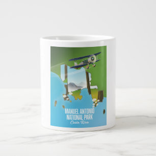 Manuel Antonio National Park, Costa Rica map. Giant Coffee Mug