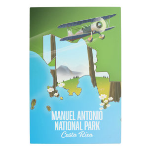 Manuel Antonio National Park, Costa Rica map. Metal Print