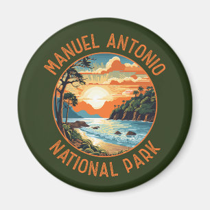 Manuel Antonio National Park Retro Distressed Magnet