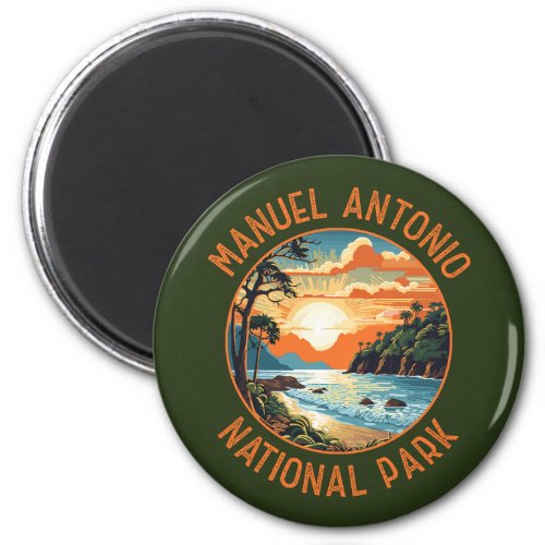 Manuel Antonio National Park Retro Distressed Magnet