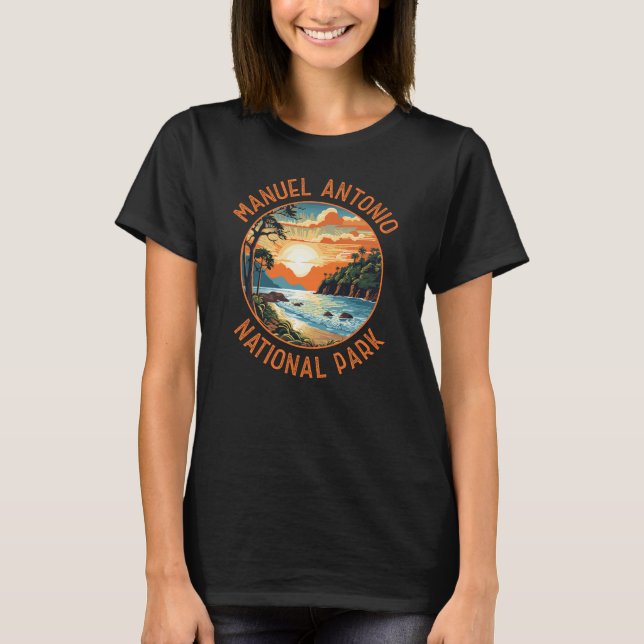 Manuel Antonio National Park Retro Distressed T-Shirt (Front)