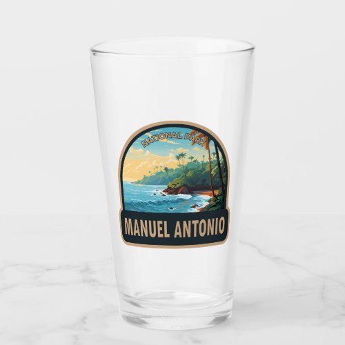 Manuel Antonio National Park Travel Art Vintage Glass