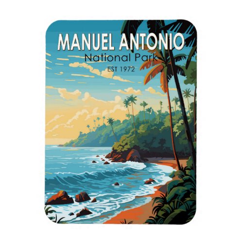 Manuel Antonio National Park Travel Art Vintage Magnet