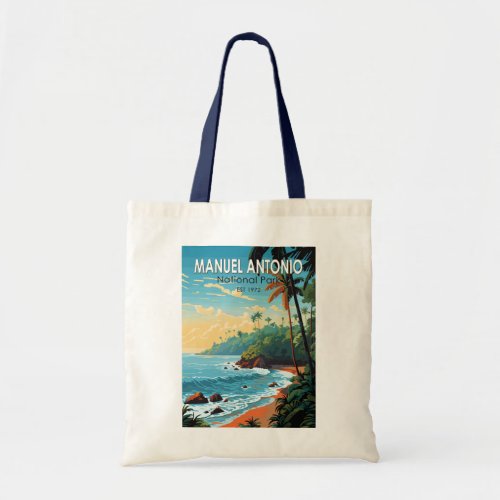 Manuel Antonio National Park Travel Art Vintage Tote Bag