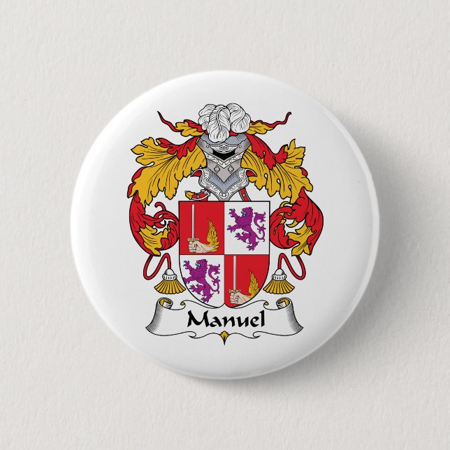Manuel Family Crest Button (Front)